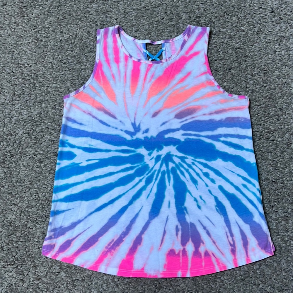 Colorful tie-dyed tank top